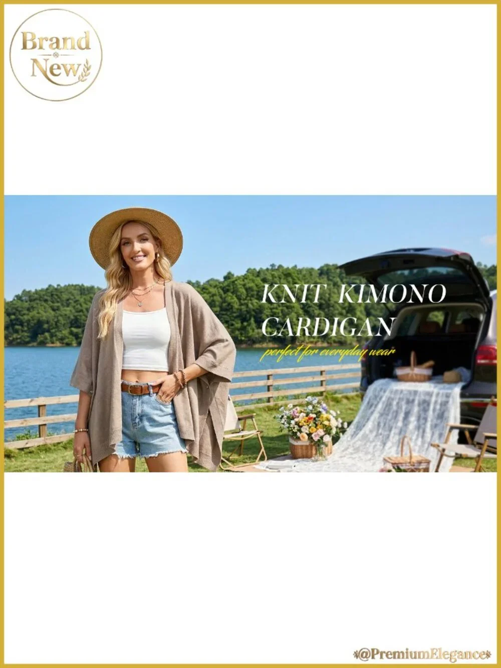 Open Front Knit Poncho Shawl Wrap Kimono Cardigan Batwing Sleeve